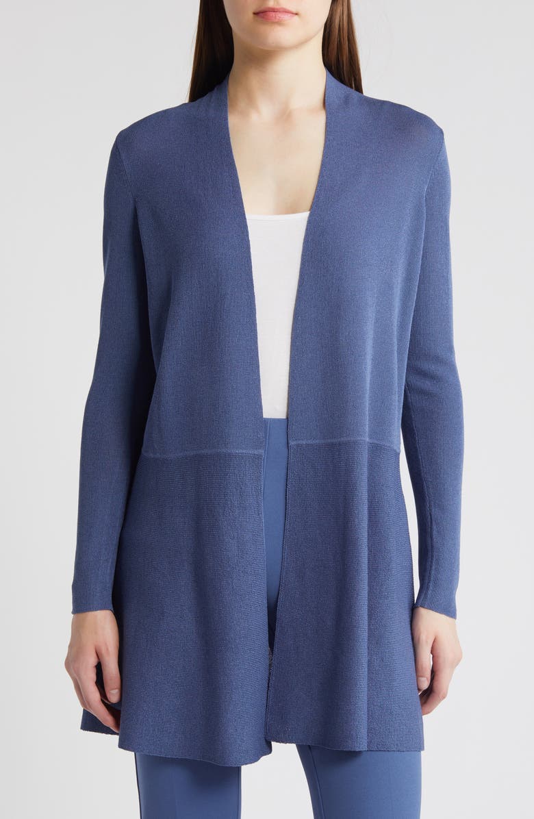 Anne Klein Monterey Peplum Cardigan, Main, color,