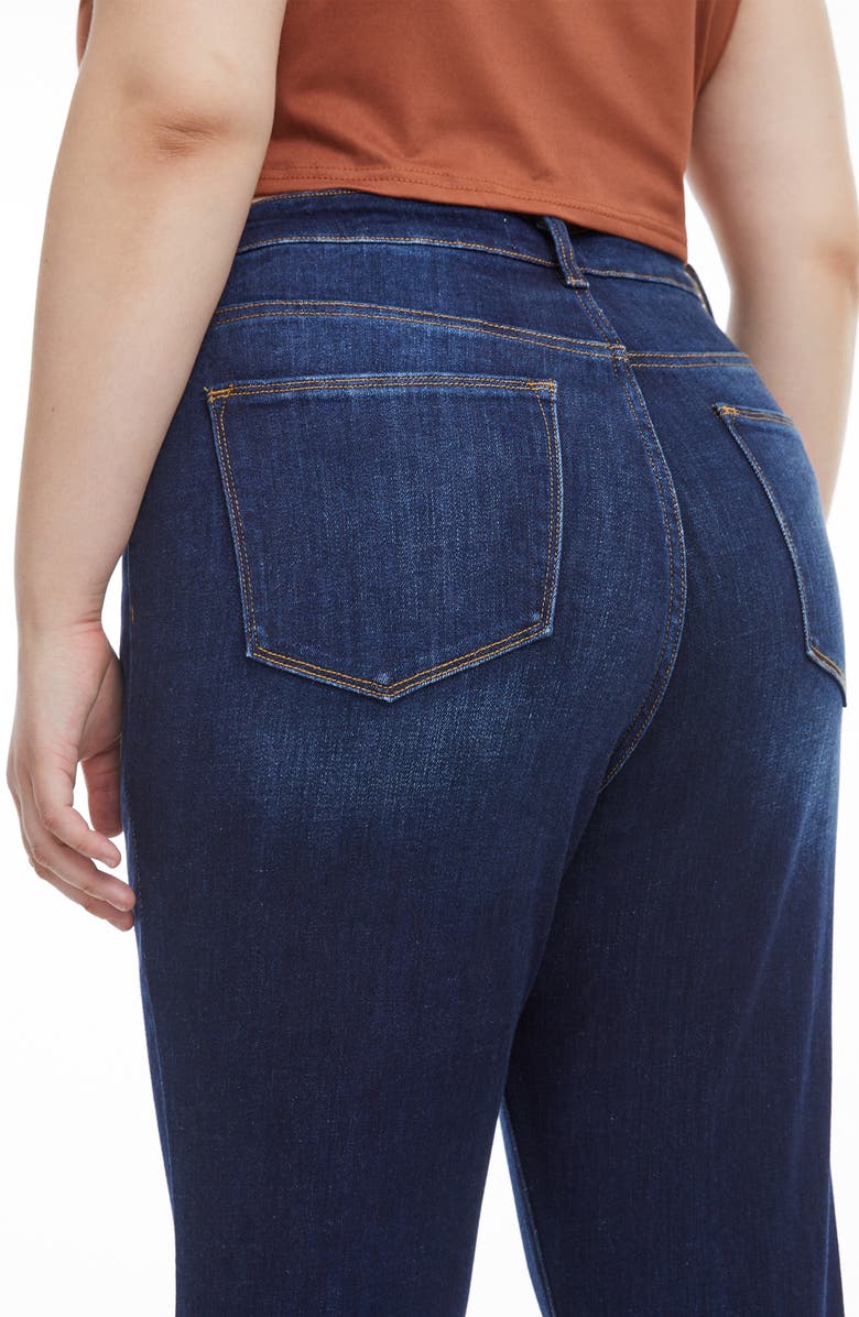 Bayeas High Waist Flare Jeans, Alternate, color, Dark Wash