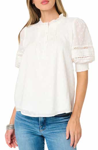 GIBSONLOOK Dianthus Puff Sleeve Cotton Top