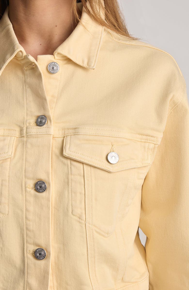 Mavi Jeans Harmony Denim Trucker Jacket, Alternate, color, Faded Lemon Denim