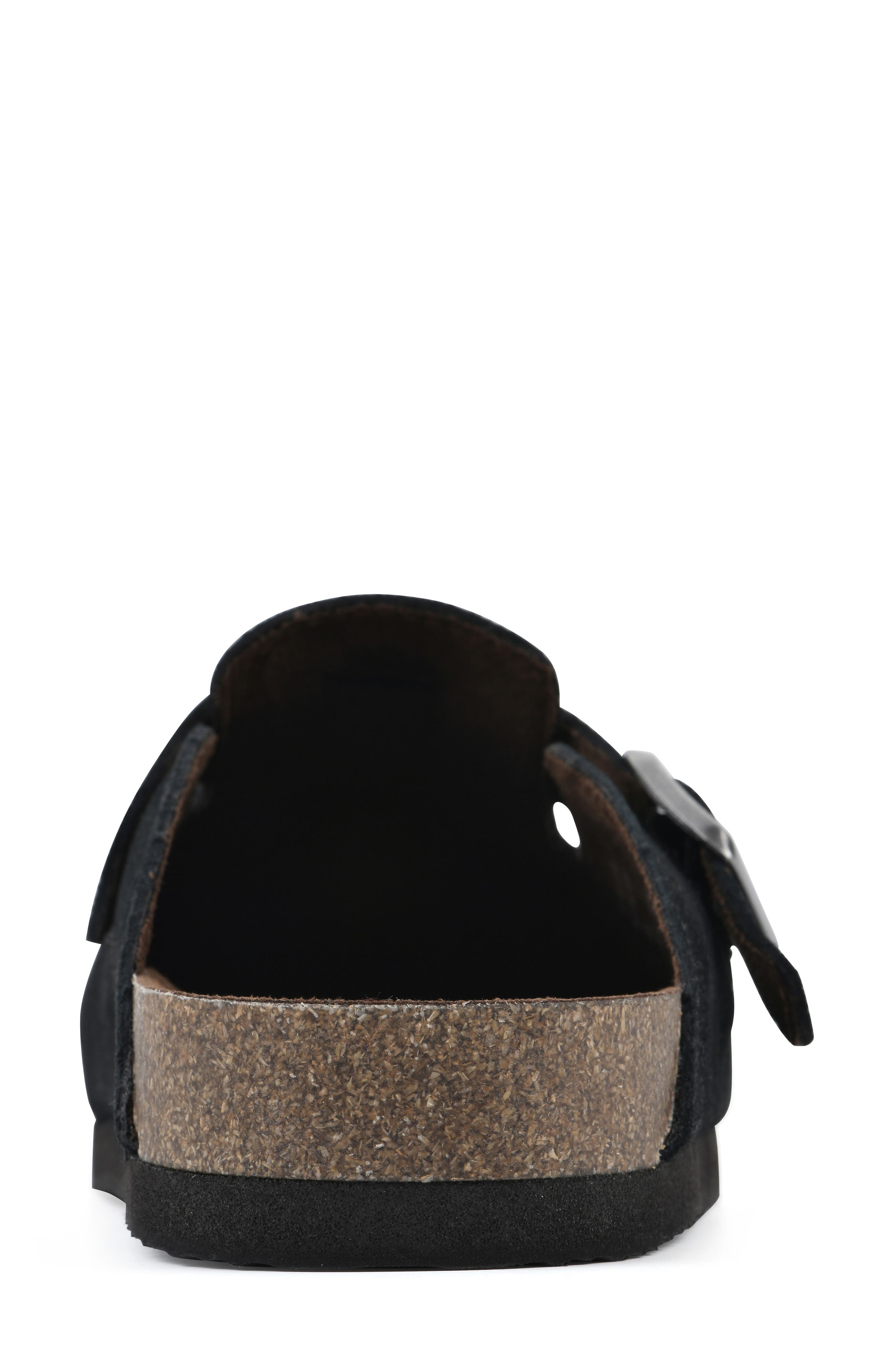 Bari Faux Shearling Footbed Suede Mule, Alternate, color, BLACK/ SUEDE