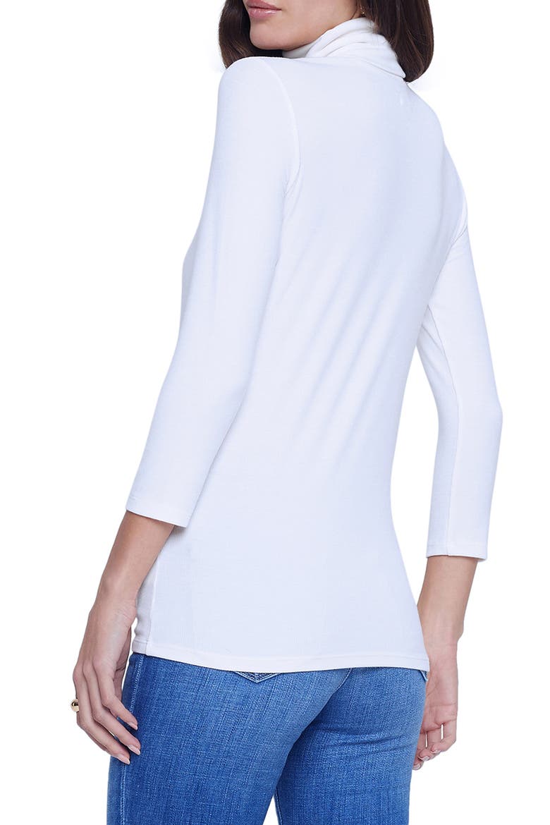 Aja Turtleneck Top, Alternate, color, OFF WHITE