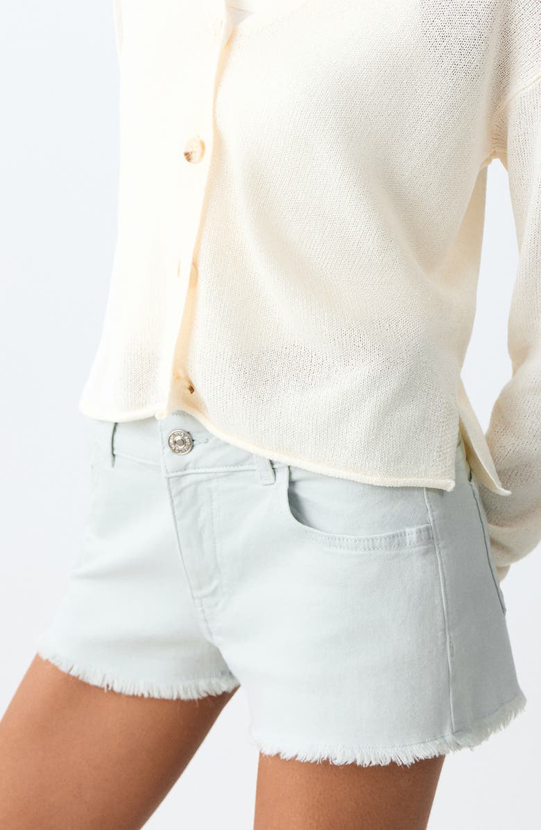 MANGO TEEN Reversible Waistband Denim Mini Shorts, Alternate, color, 