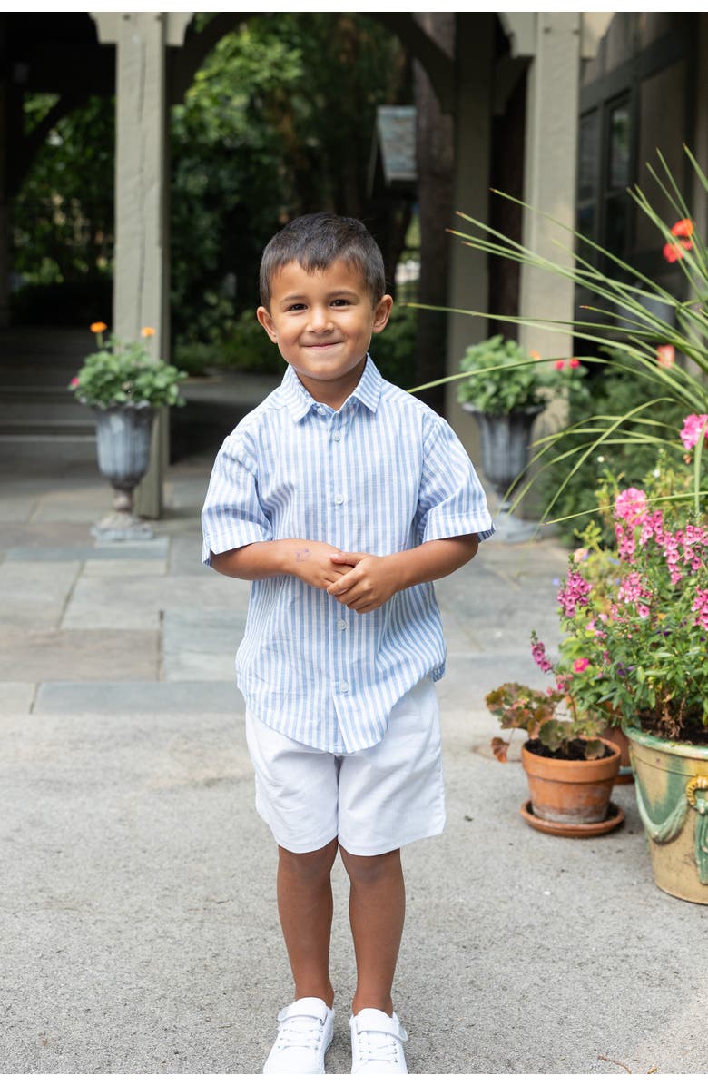 Florence Eiseman Linen Look Short, Alternate, color, White