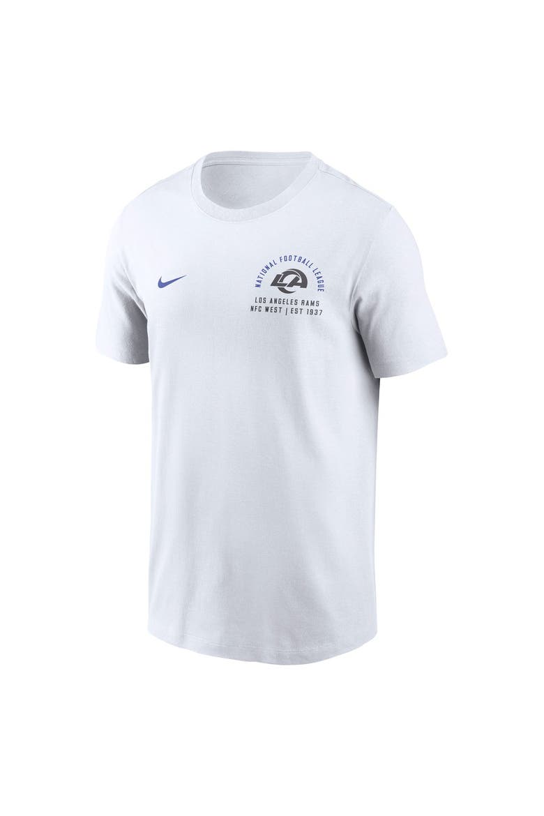 Men's Nike White Los Angeles Rams Split Logo T-Shirt, Alternate, color, White