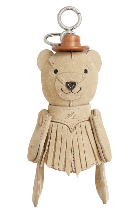 Polo Bear Fringed Suede Bag Charm