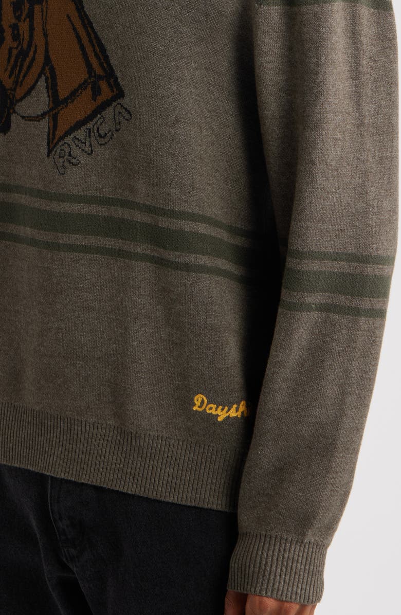 RVCA KSL Crewneck Sweater, Alternate, color, Mushroom