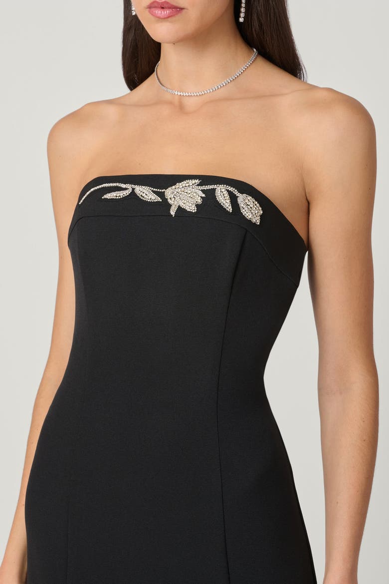 Midnight Phillippa Stretch Crepe Dress, Alternate, color, Jet