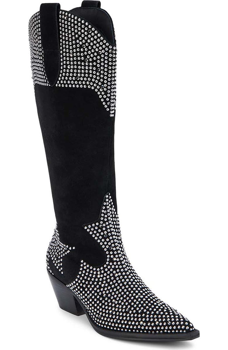 Matisse Dumplin Studded Western Boot, Main, color, Black