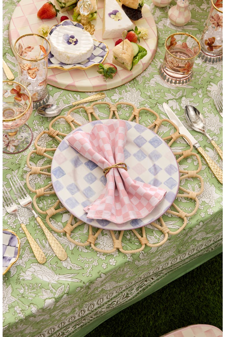 Pink Check Set of 4 Napkins, Alternate, color, PINK