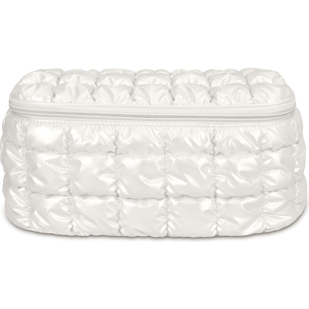 Iscream Kids' Shiny Puffer Cosmetics Case In Brown
