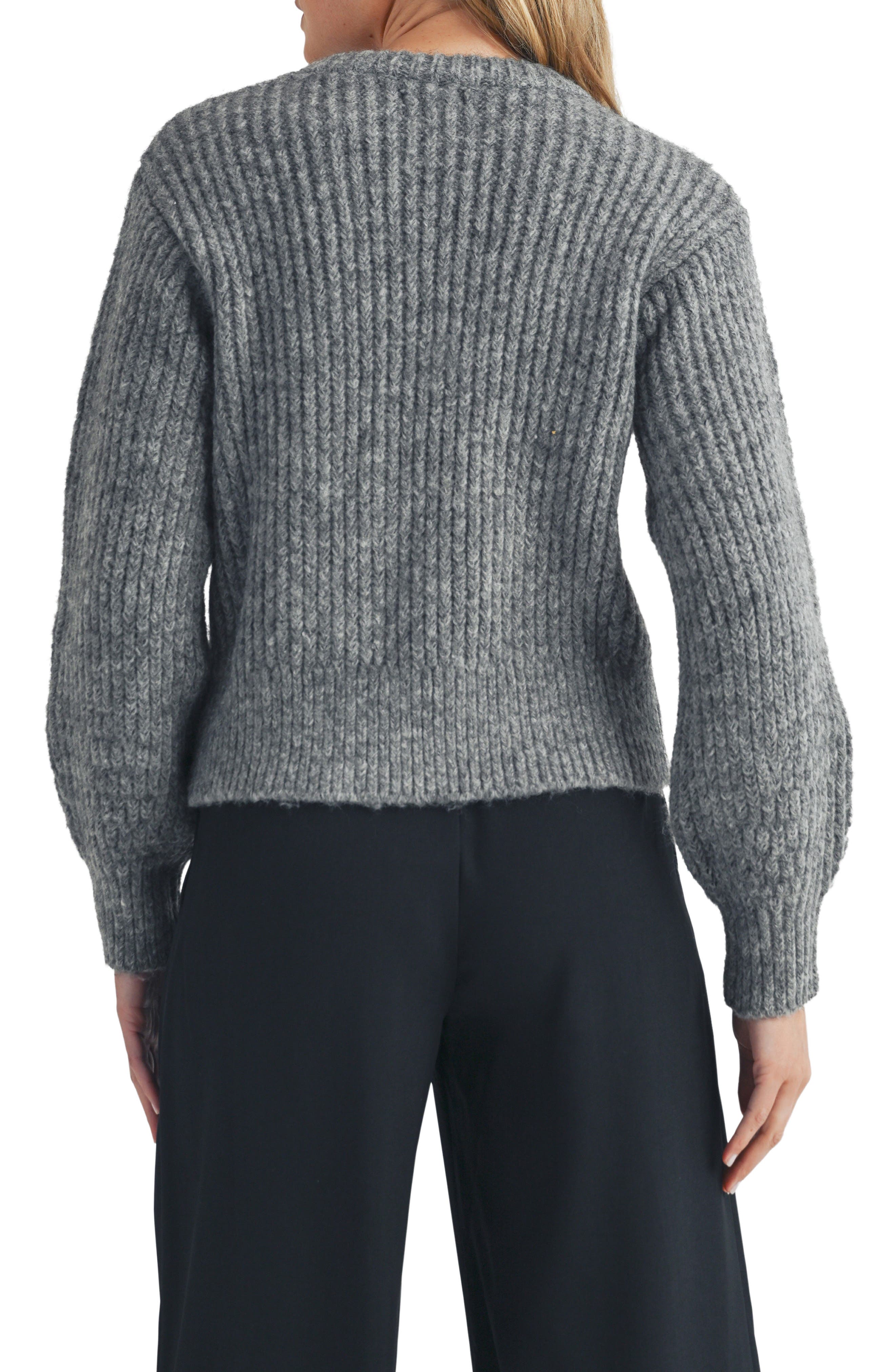 Velvet Bow Embellished Sweater - image 2