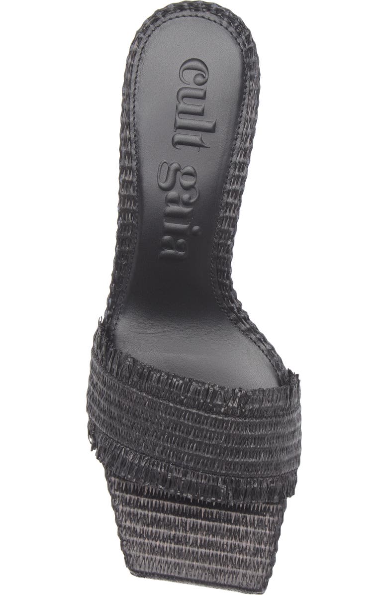 Cult Gaia Ada Raffia Slide Sandal, Alternate, color, Black