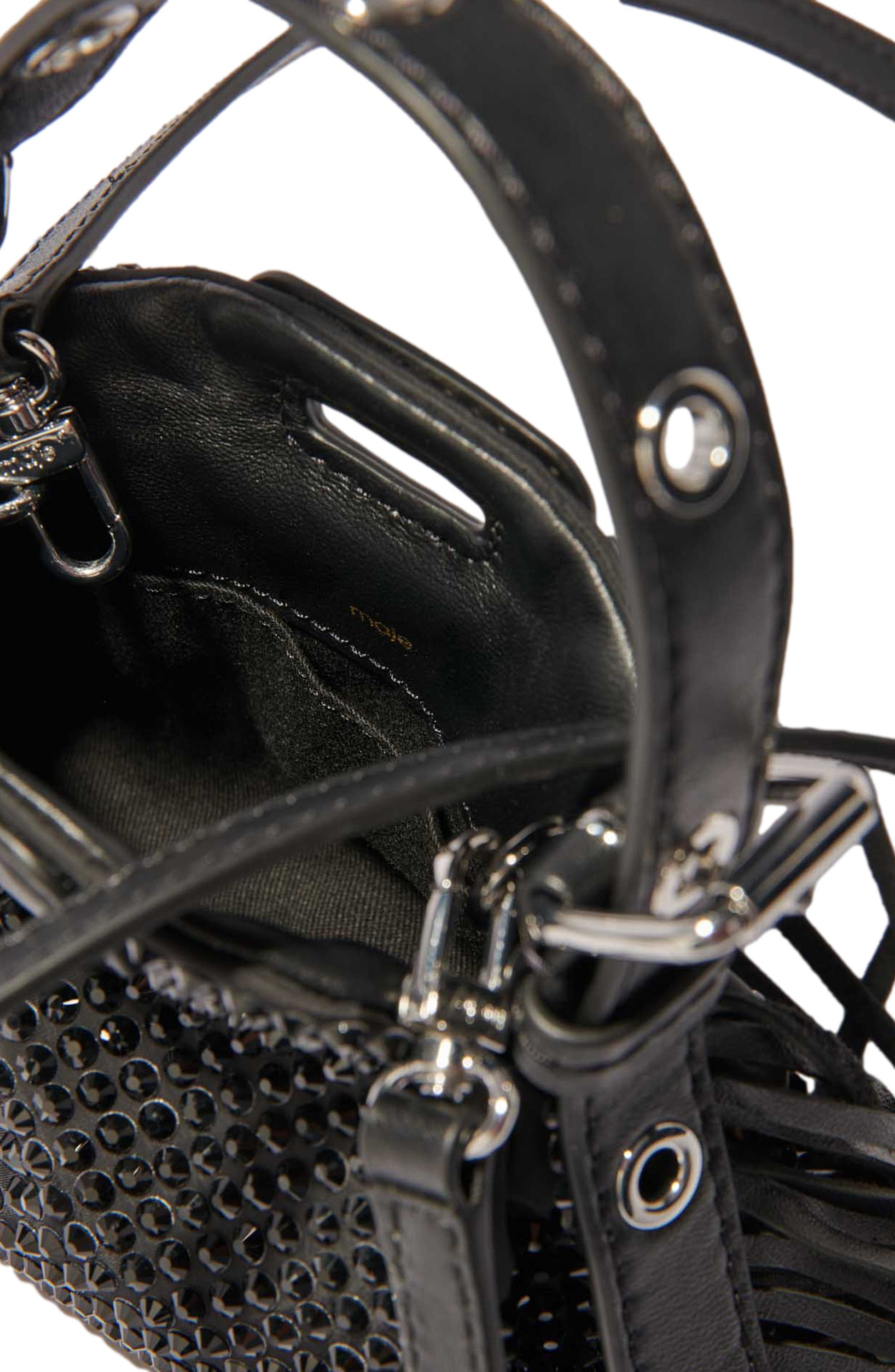 maje Miss M Mini rhinestone bag, Alternate, color, 