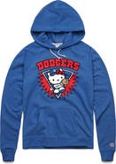 Homage Women's Homage Royal Hello Kitty x Los Angeles Dodgers Throw Burst Tri-Blend Hoodie