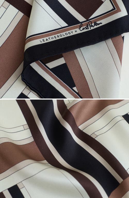 Lost Pattern X Leatherology Silk Pocket Square In White