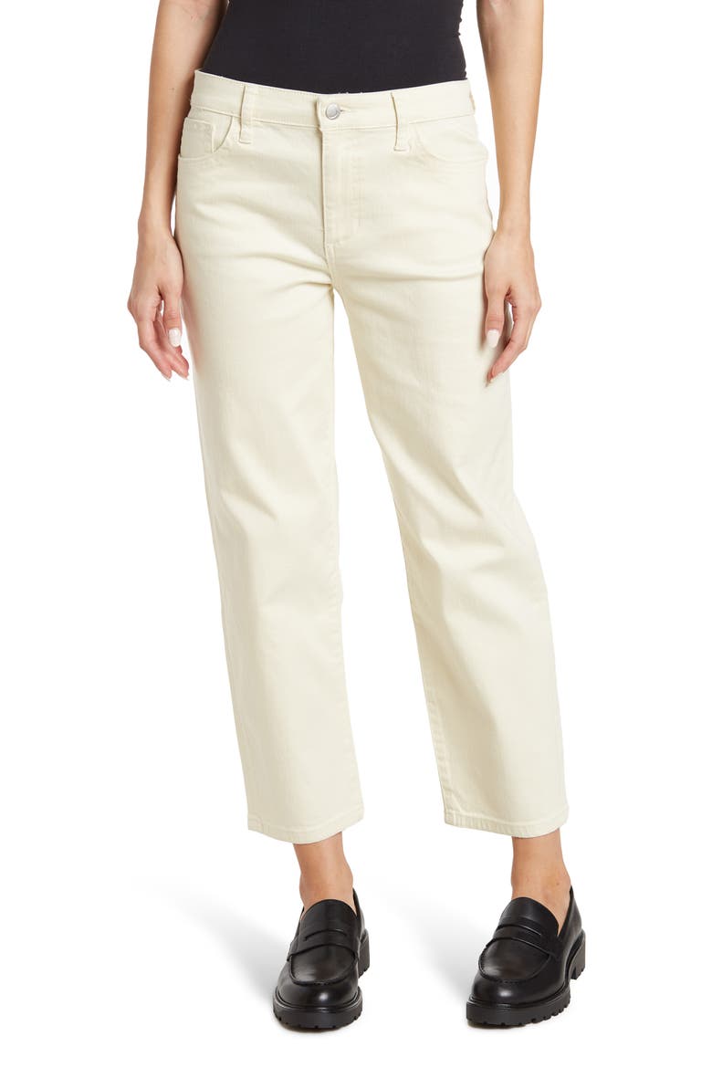 High Rise Crop Boyfriend Jeans, Main, color, NATURAL