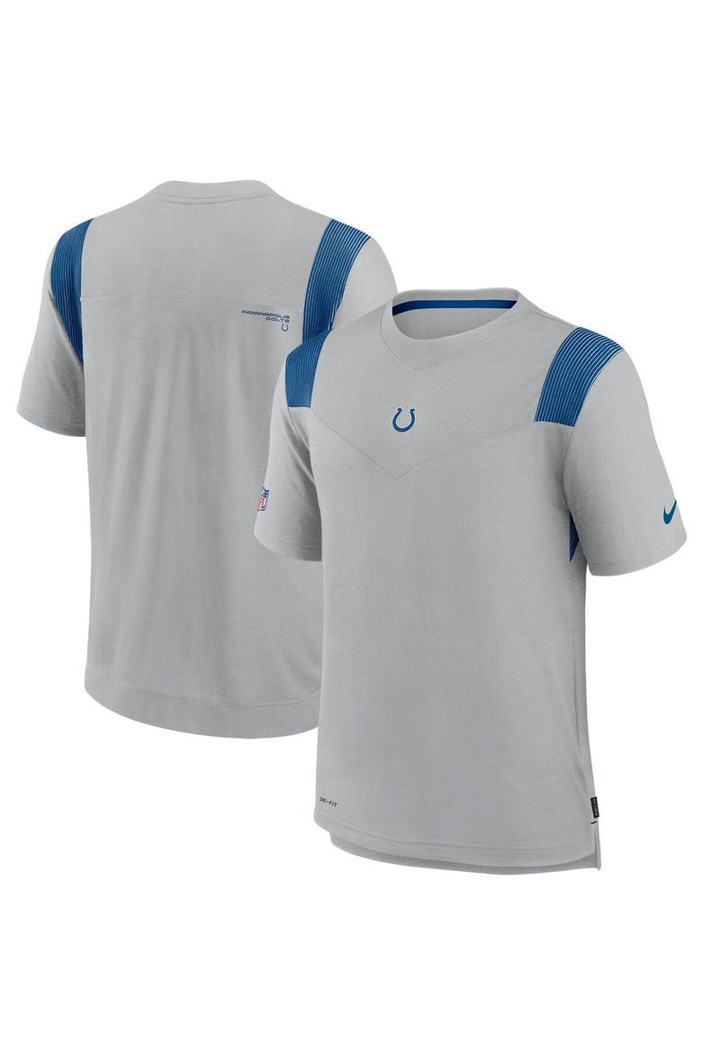 Men's Nike Gray Indianapolis Colts Sideline Player UV Performance T-Shirt, Main, color, Gray