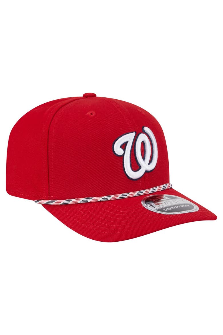 Men's New Era Red Washington Nationals Multi-Rope 9SEVENTY Stretch-Snap Hat, Alternate, color, Red