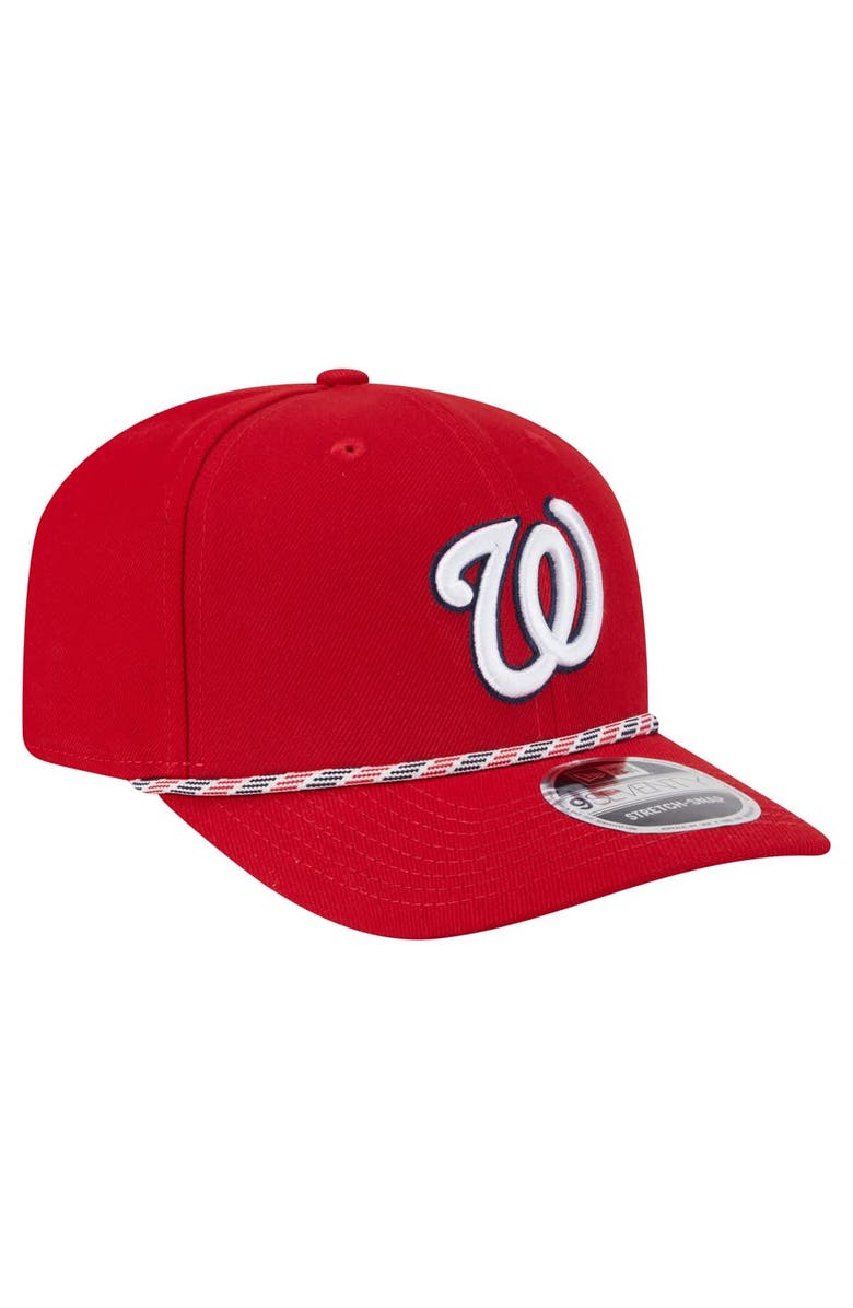 New Era Men's New Era Red Washington Nationals Multi-Rope 9SEVENTY Stretch-Snap Hat, Alternate, color, Red