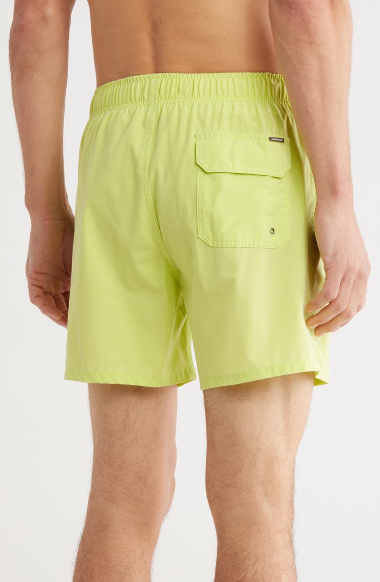 Vintage Summer 4-Way Stretch Volley Swim Shorts, Alternate, color, Lime