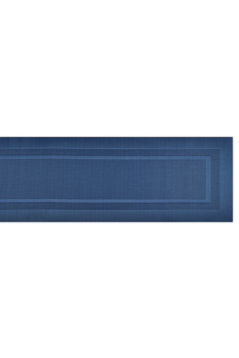 PVC Double frame Table Runner 14x72", Alternate, color, Nautical Blue