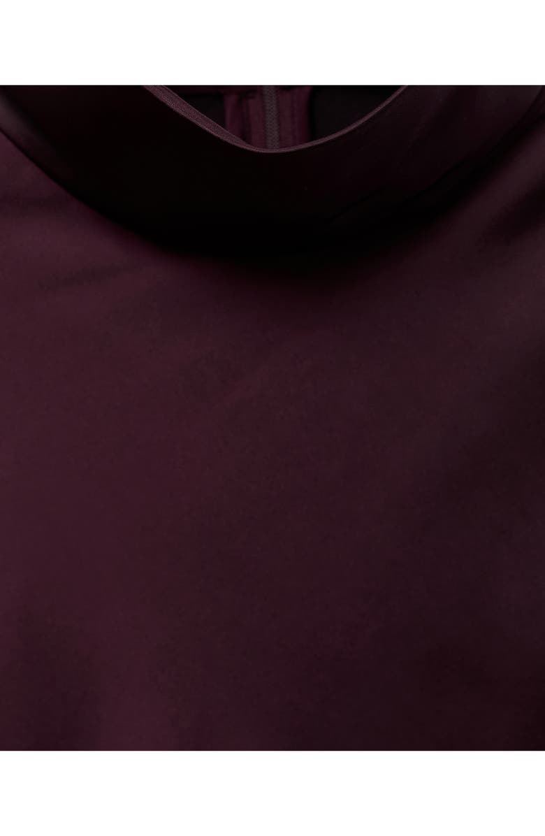 MANGO Selection Turtleneck Satin Top, Alternate, color, Purple