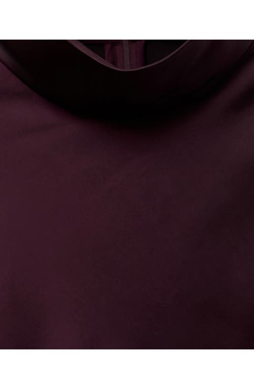 Mango Selection Turtleneck Satin Top In Purple