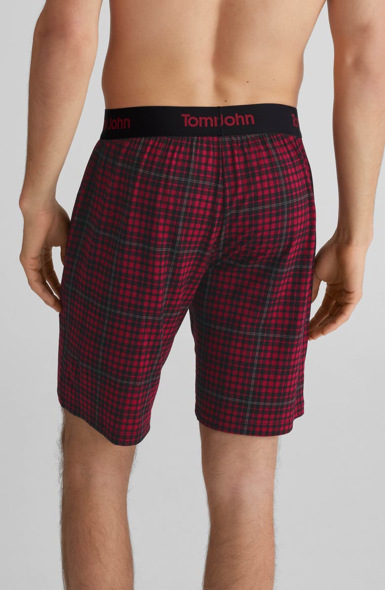 Tommy John Second Skin Lounge Shorts, Alternate, color, Rhubarb Flannel