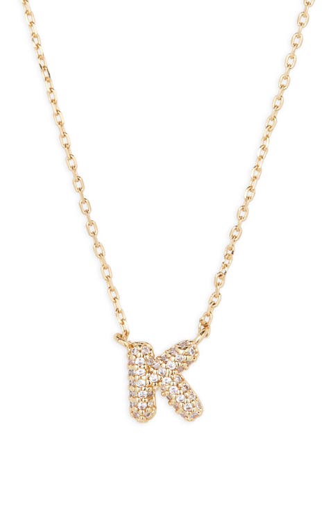 Pavé Crystal Initial Necklace