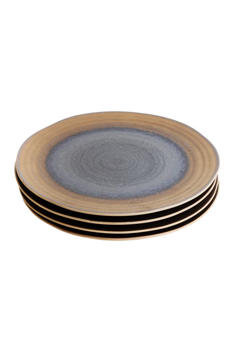 Akita Stoneware 4-Piece Dinner Plate Set, Alternate, color, Copper