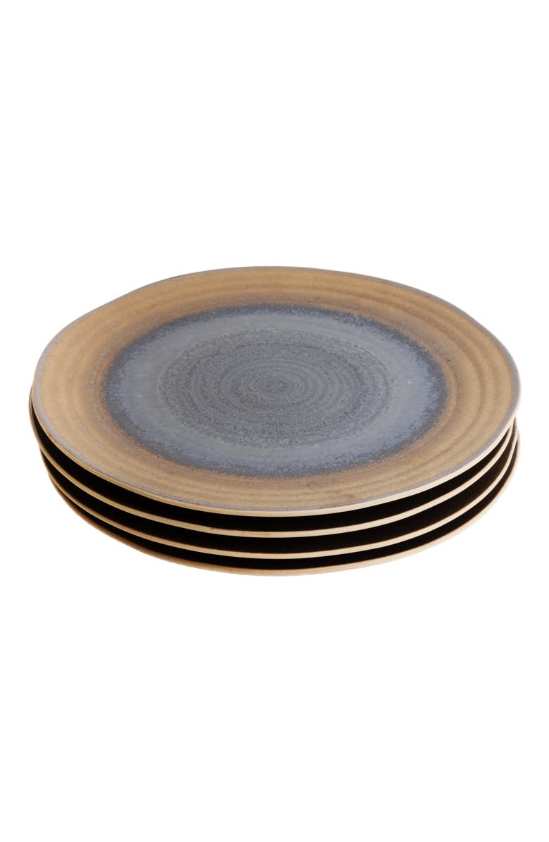 LEMIEUX ET CIE Akita Stoneware 4-Piece Dinner Plate Set, Alternate, color, Copper