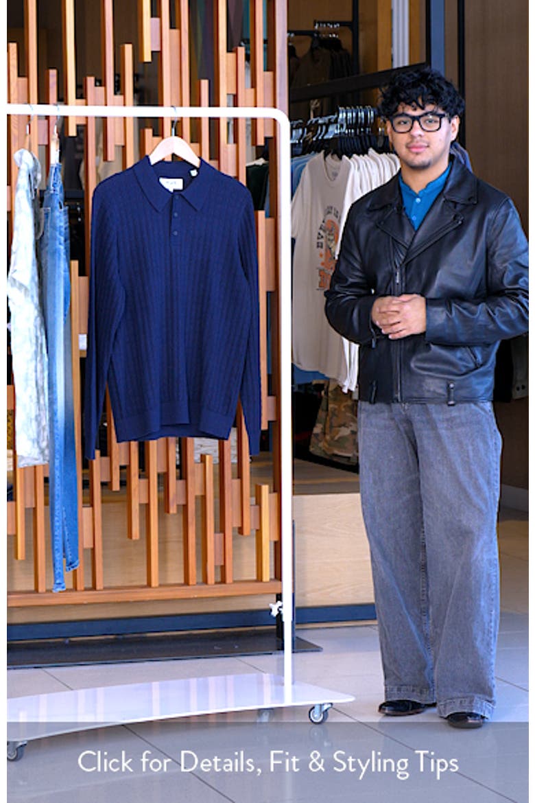 Oban Diamond Stripe Cotton & Cashmere Polo Sweater video