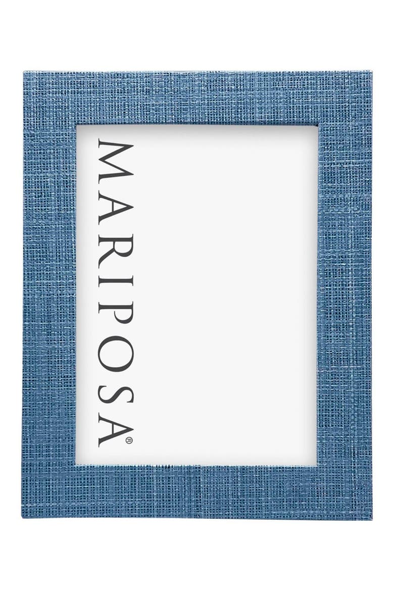 Grasscloth Textured 5" x 7" Picture Frame, Main, color, BLUE