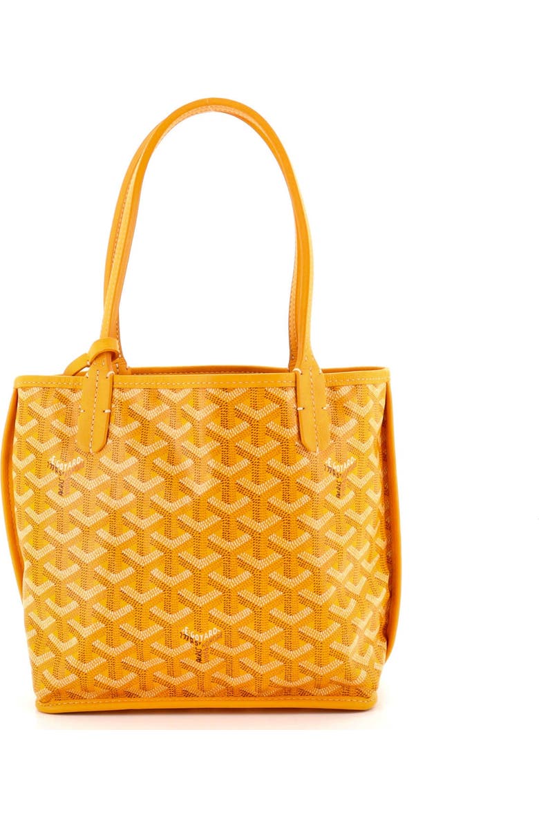 Pre-Owned Goyard Anjou Reversible Tote Coated Canvas Mini, Alternate, color, Yellow