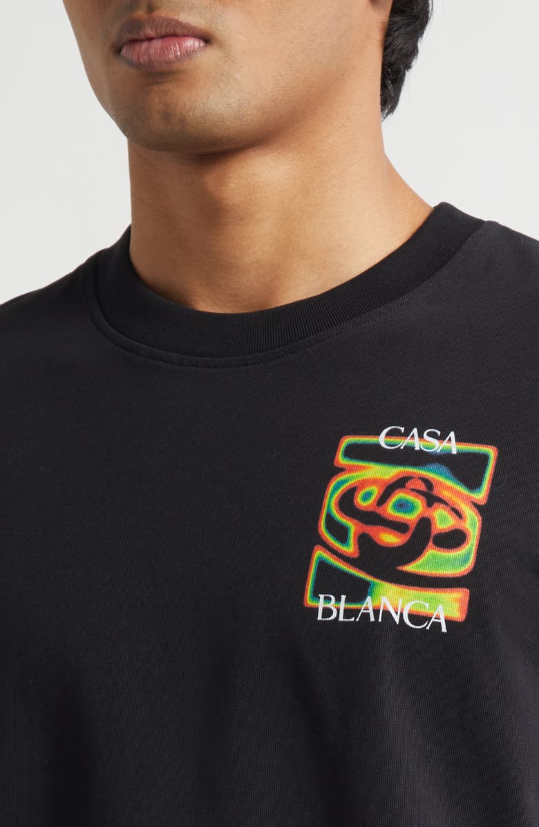 Casablanca Heat Map Organic Cotton Graphic T-Shirt, Alternate, color, Heat Map - Black