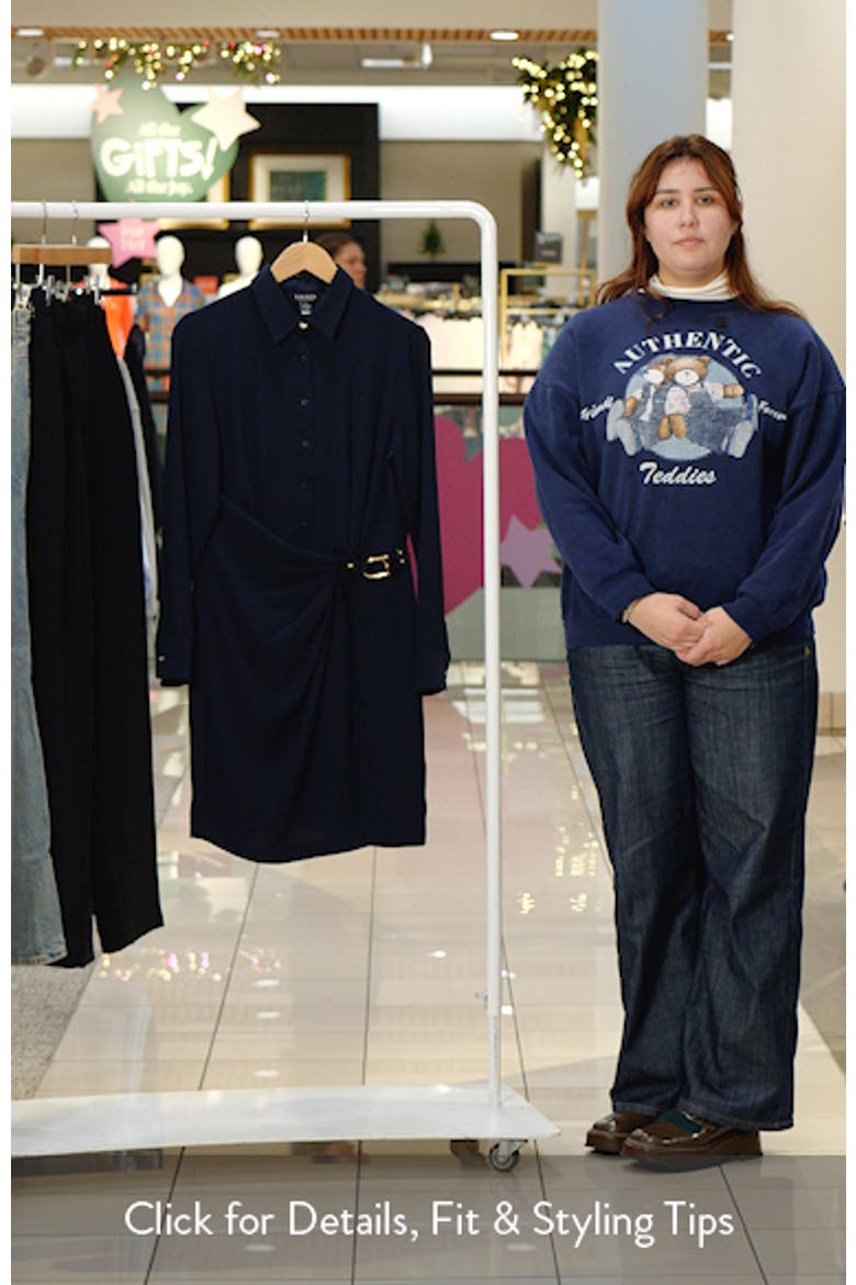 Buckle Trim Georgette Shirtdress video