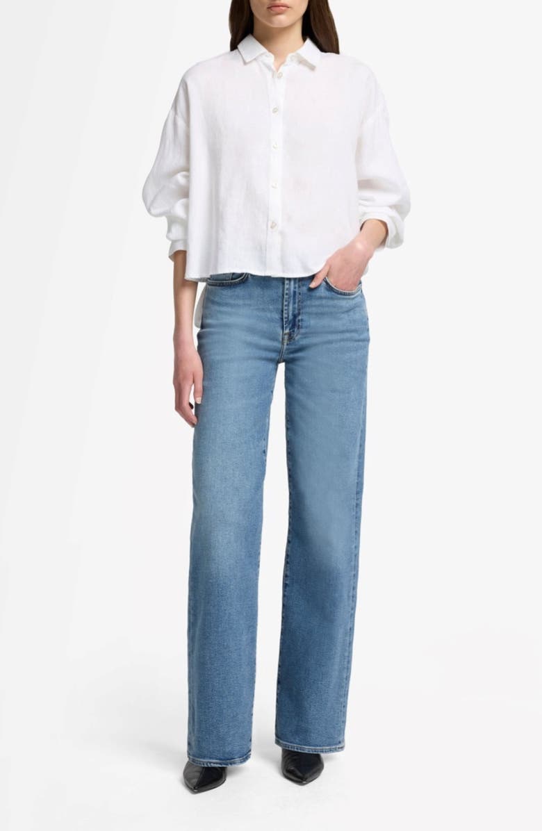 7 For All Mankind Alexa High Waist Straight Leg Jeans, Alternate, color, High Timee