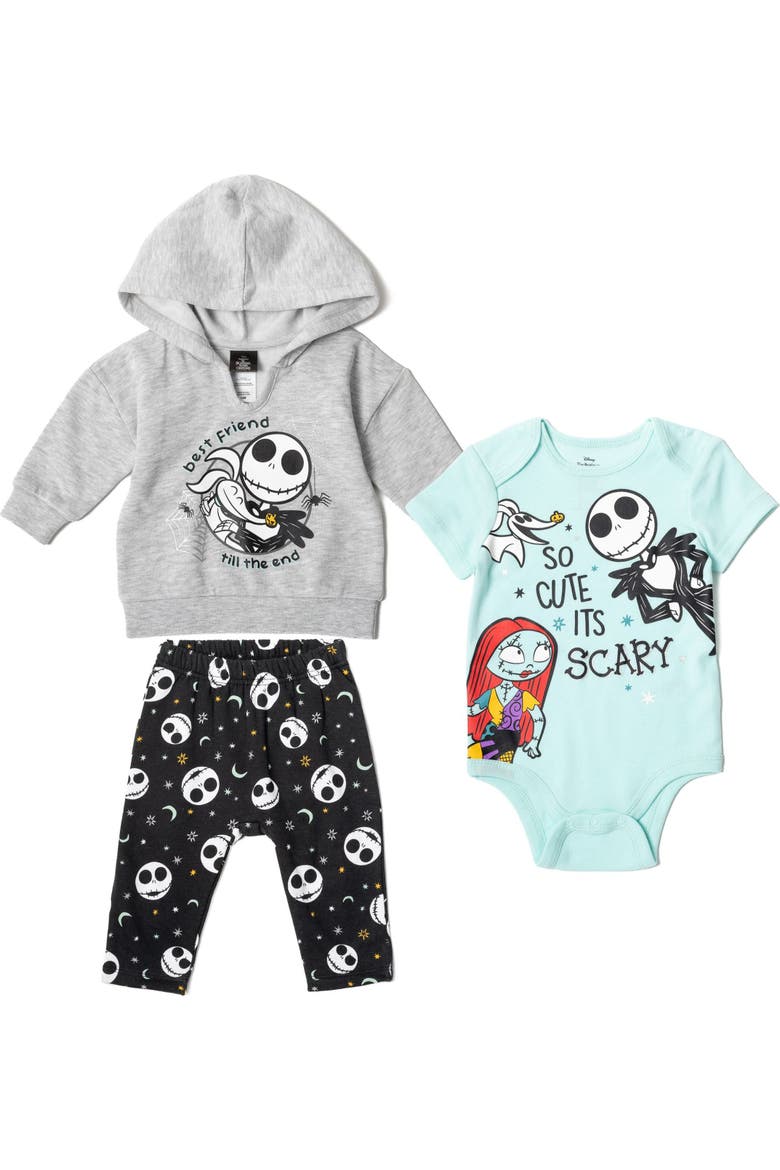 Nightmare Before Christmas Fleece Hoodie and Pants Set, Main, color, Blue Jack Sally