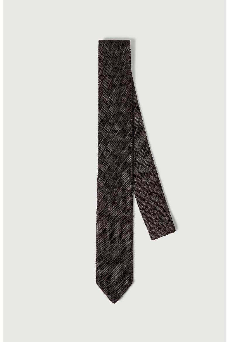 Textured silk tie, Main, color, Anthracite