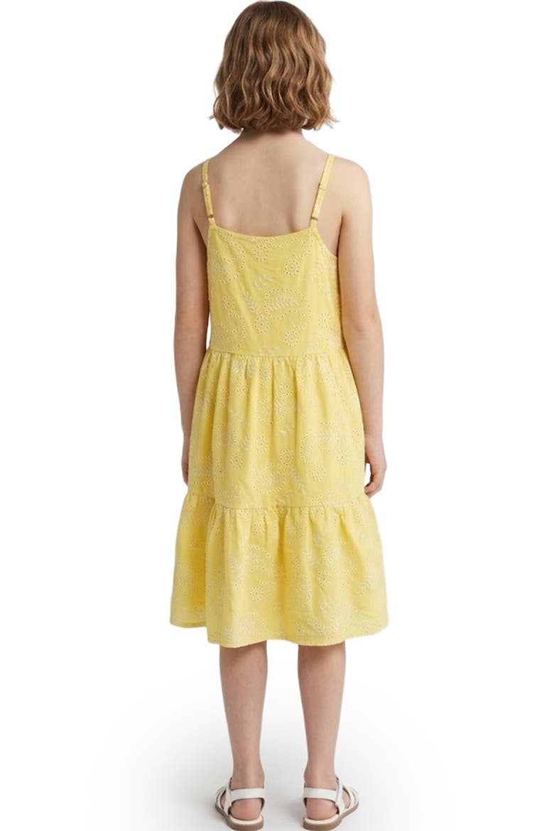 Kids' Floral Embroidery Sleeveless Dress, Alternate, color, YELLOW