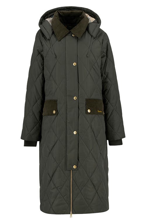 Barbour Meredith Quilted Coat In Green