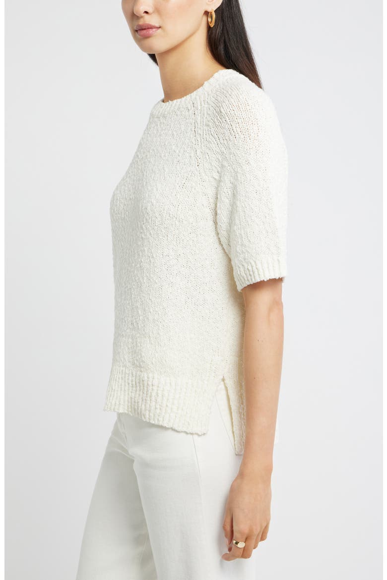 Raglan Sleeve Crewneck Sweater, Alternate, color, IVORY TOFU