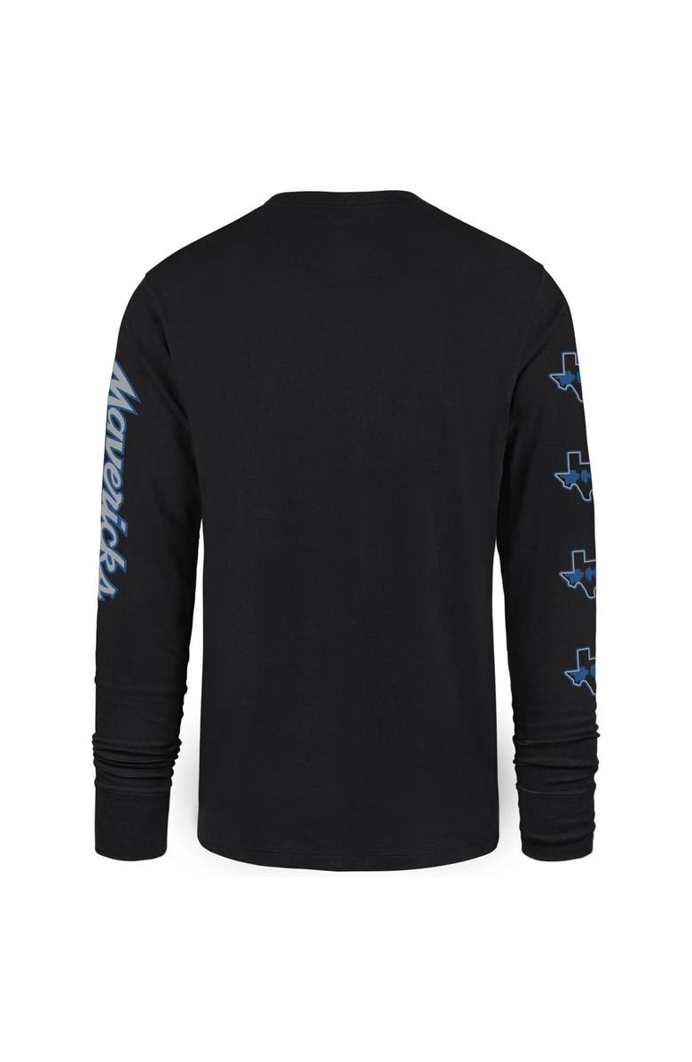 '47 Men's '47 Black Dallas Mavericks 2023/24 City Edition Triplet Franklin Long Sleeve T-Shirt, Alternate, color,