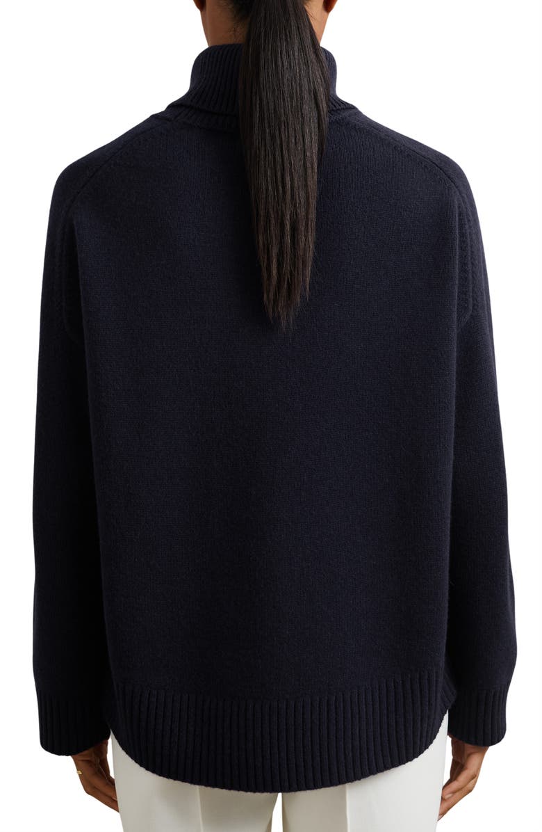 Reiss Brooklyn Wool & Cashmere Turtleneck Sweater, Alternate, color, Navy