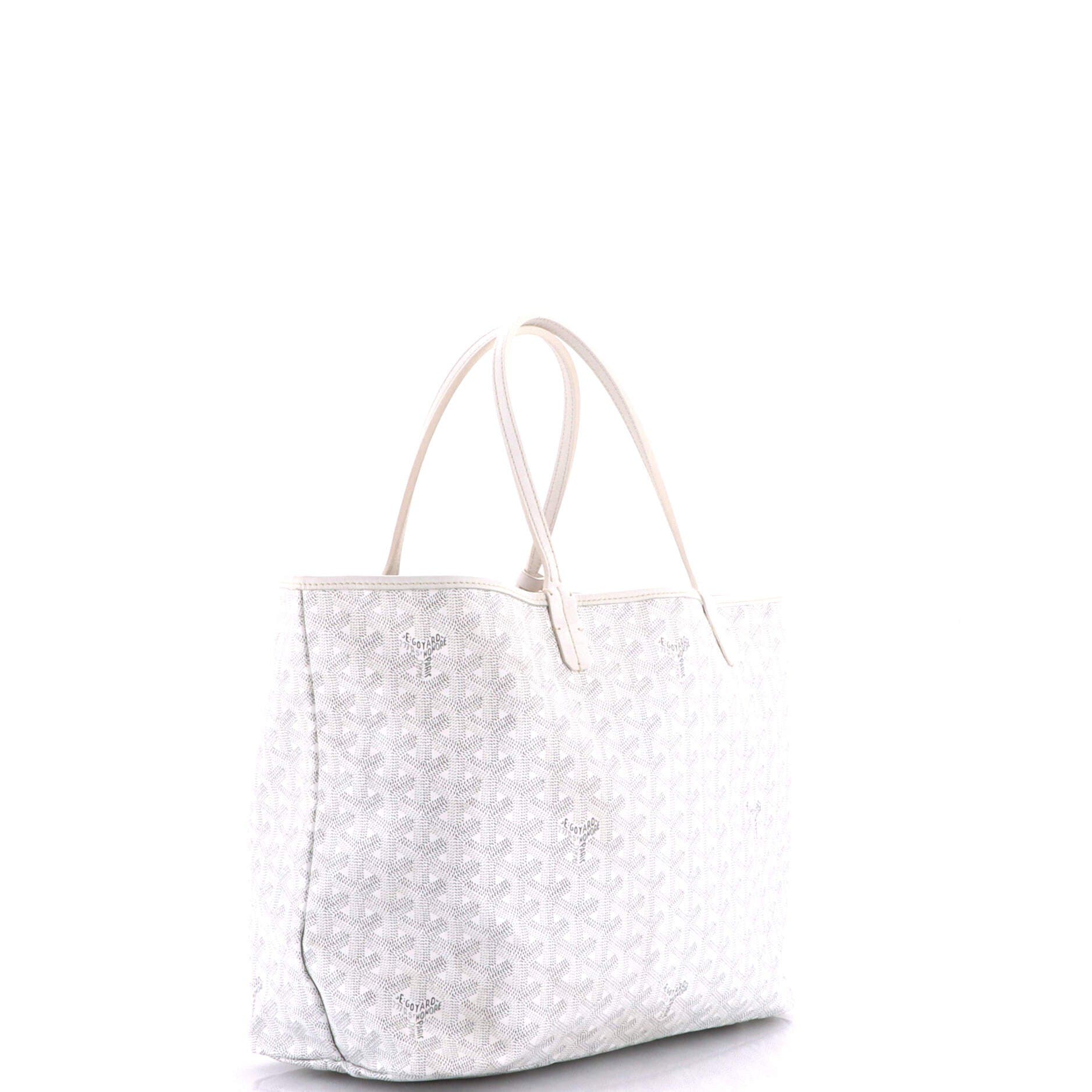 Pre-Owned Goyard Saint Louis Tote Coated Canvas PM, Alternate, color, White