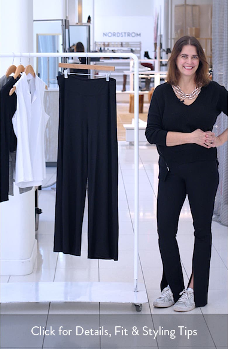 High Waist Jersey Wide Leg Pants, sales video thumbnail