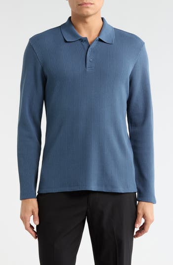 Vince Variegated Waffle Stitch Polo | Nordstromrack