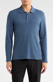 Vince Variegated Waffle Stitch Polo