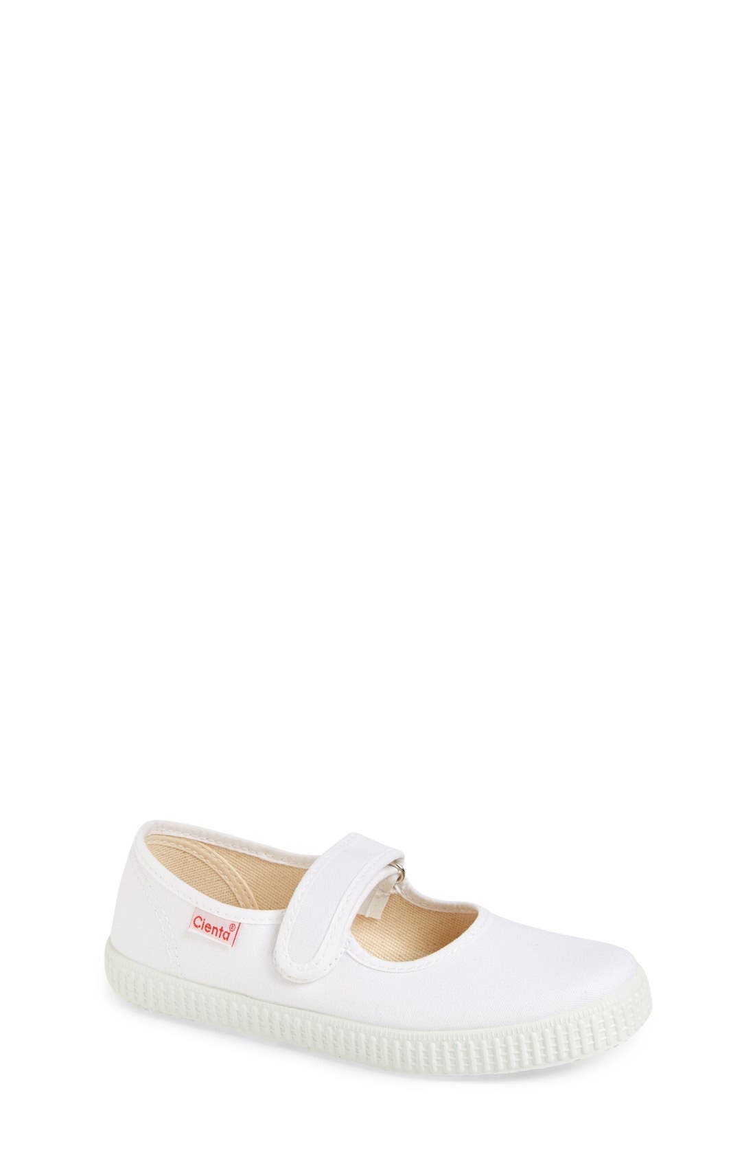 Cienta Mary Jane Sneaker, Main, color, White